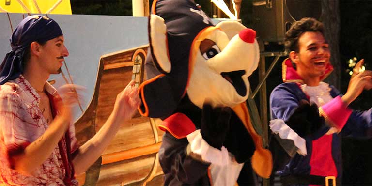 Animazione con la mascotte Capitan Jack