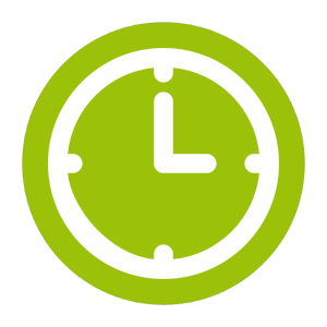 Icona di un orologio stilizzato associato al tasto checkin - checkout