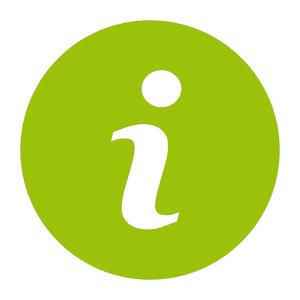 Icona della lettera i di informazione